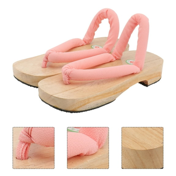 Minkissy 1 Pair Japanese Clogs Slippers Comfortable Rubber -On Footwear for Women