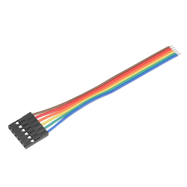 Cables de puente para protoboard, 6 pines, cable hembra a punta estañada de 10 cm