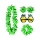 thumbnail image 4 of Conjunto de disfraz de collar hawaiano, diadema de playa ajustable para eventos y fiestas. Verde, 4 of 9