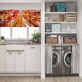 thumbnail image 5 of LALILO Kitchen Curtain Valance Tops Trees Autumn Forest Rod Pocket Window Curtain 52"x 18" Set of 2, 5 of 5