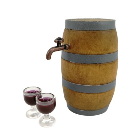 WHAMVOX Miniature Wine Set 5.1X2.7X1.7In Bamboo Plastic Educational Toy Home Decor 1Set