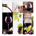 thumbnail image 1 of Ambesonne Wine Shower Curtain, Themed Bottle Wineglass, 69"Wx70"L, Pale Green Burgundy, 1 of 2