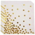 thumbnail image 2 of Gold Dot Cocktail Napkins (50 Pack)3-Ply Paper Napkins with Gold Foil Polka Dots Perfect for Birthda, 2 of 5