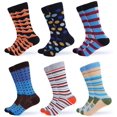 thumbnail image 2 of VIVA Men's Funky Fashion Socks - 12 Pairs Dozen, Colorful Pattern Casual Dress Socks, Size 10-13, 90% Cotton 2 of 6