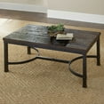 thumbnail image 3 of Steve Silver Ambrose Wood and Metal 48" Rectangle Coffee Table, Rustic Brown, 3 of 5