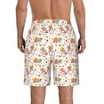 thumbnail image 3 of KLL Vintage Autumn Pumpkins Men's Casual Summer Beach Shorts Hawaiian Shorts with Pockets-3X-Large, 3 of 5
