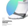thumbnail image 5 of Feetures Elite Light Cushion No Show Tab Ankle Socks - Sport Sock with Targeted Compression - New White, M (1 Pair), 5 of 8