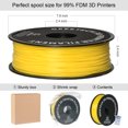 thumbnail image 3 of GEEETECH Yellow PLA 3D Printer Filament 1.75mm Toughness Enhanced, Dimensional Accuracy +/-0.03mm, 1kg (2.2lbs) , 1080 Feet （330m）per Roll, Vacuum Packaging, Fit for Most 3D FDM Printer, 3 of 8