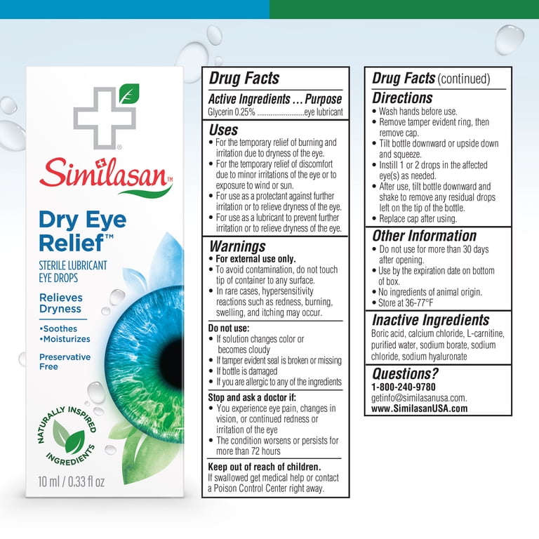 l carnitine eye drops Similasan Dry Eye Relief Eye Drops (0.33 fl oz)