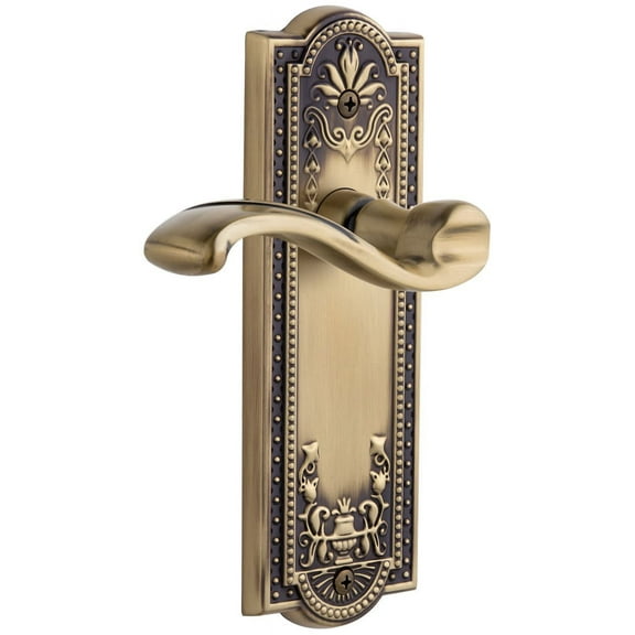 Grandeur Parprt_Sd_Na_Rh Parthenon Solid Brass Rose Right Handed Single Dummy Door Lever -