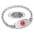 thumbnail image 1 of MedicEngraved Stainless Steel Custom Medical Alert Bracelet - 5mm Oval Link, 1 of 8