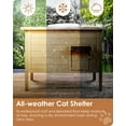 thumbnail image 4 of FURRYFECTION Outdoor-Cat-House, Large Wooden Weatherproof Pet House for Multiple Cats with fold-up Stair & Visible Side Window, 4 of 5