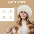thumbnail image 6 of Winter Fuzzy Hat and Scarf Set for Women, Faux Fur Collar Wrap Scarf Plush Warm Beanies Cap for Cold Weather, 6 of 7
