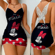 thumbnail image 3 of Elegante Vestido de Minnie Mouse para Mujer Falda de Pijama con Superficie de Satén y Lazo, Disney, Mickey, Moda de Verano, 2024, 3 of 5