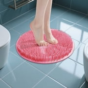 1Pcs Foot Back Cleaning Pad, 2026 Upgrade Shower Foot Scrubber Mat with Non-Slip Suction Cups, Back Washer Exfoliating Bath Wash Pad for Men and Women, Non Slip Bathtub and Shower Mat, Purple