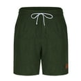 thumbnail image 7 of Havenre Men's Corduroy Shorts Lightweight Casual Elastic Waist Drawstring Lightweight Summer Beach Shorts with Pockets Army Green L, 7 of 7