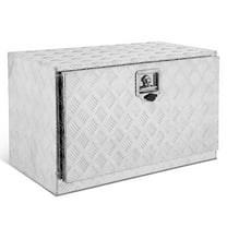 DNA Motoring 30"x18"x17.3" Aluminum Tool Box Pickup Truck Bed Trailer Storage w/Lock & Key