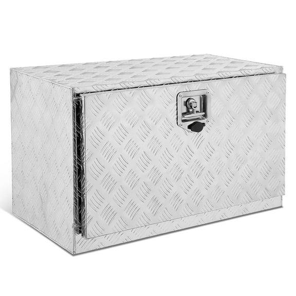 DNA Motoring 30"x18"x17.3" Aluminum Tool Box Pickup Truck Bed Trailer Storage w/Lock & Key