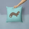 thumbnail image 2 of Carolines Treasures BB8042PW1414 Russian or European Mink Blue Check Fabric Decorative Pillow, 14 x 14 in., 2 of 4