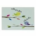 thumbnail image 1 of Birds Cutting Board, Colorful Birds Singing on Tree Best Happiness Mascots Humor Illustration, Decorative Tempered Glass Cutting and Serving Board, Small Size, Multicolor, by Ambesonne, 1 of 1