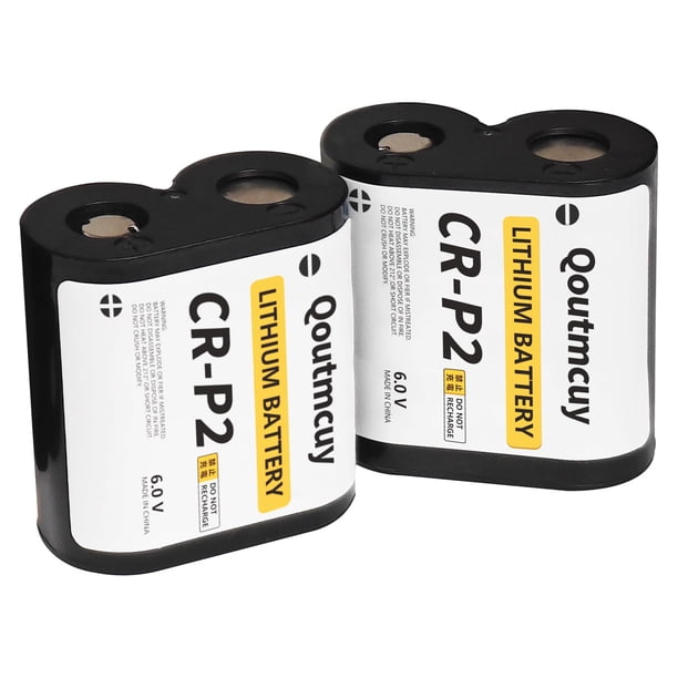 Batería de litio Qoutmcuy CR-P2, 6 V, 1600 mAh (paquete de 2), mejorada en 2026
