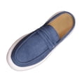 thumbnail image 2 of Gpaecead Women's Thick Sole Loafers Faux Suede Non Slip Sole Slip On Comfort Shoes For Office, Travel, Everyday Wear, Blue, 2 of 8