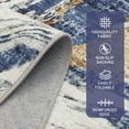 thumbnail image 3 of Hasoo Blue Area Rug 9' x 12' Rugs for Bedroom Washable Abstract Indoor Rug Carpet Soft Lightweight Foldable Nonslip Rug, 3 of 6
