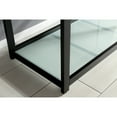 thumbnail image 3 of Kingston Brass KVSP4922B0 Kingston Commercial 49" Stainless Steel Console Sink with Steel Base and Glass Shelf (8-Inch, 3-Hole), Brushed/Matte Black, 3 of 7