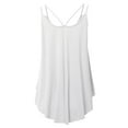 thumbnail image 3 of Women's Loose Fit Flowy V Neck Sexy Pleated Cami Tank Top With Plus Size, 3 of 5