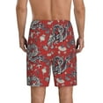 thumbnail image 2 of Balery Dragons2 Men's Cotton Knit Pajama Shorts Waistband & Pockets,Short Pajama Pants-Large, 2 of 8