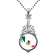 thumbnail image 1 of Rojo Verde Mexico mapa emblema águila come serpiente Colgante Joyería Música Guitarra Torque Star Moon Unbranded M, 1 of 3