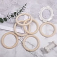 thumbnail image 5 of 12pcs Schima Wood Curtain Rings Apply for Curtain Rod Drapery Rings Linen 95~97x10mm Inner Diameter: 75mm, 5 of 6