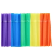 300 Pack Flexible Plastic Drinking Straws, Disposable Bendable Straws Bulk Set for Smoothies, 5 Colors (8.25 In)