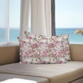 thumbnail image 3 of Light Pink Spring Floral Outdoor Pillow Covers 20x12 Inch Lumbar Pillow Covers Set of 2 Waterproof Decorative Throw Pillow Cases Vintage Summer Botanical Cushion Covers for Patio Furniture Garden, 3 of 8