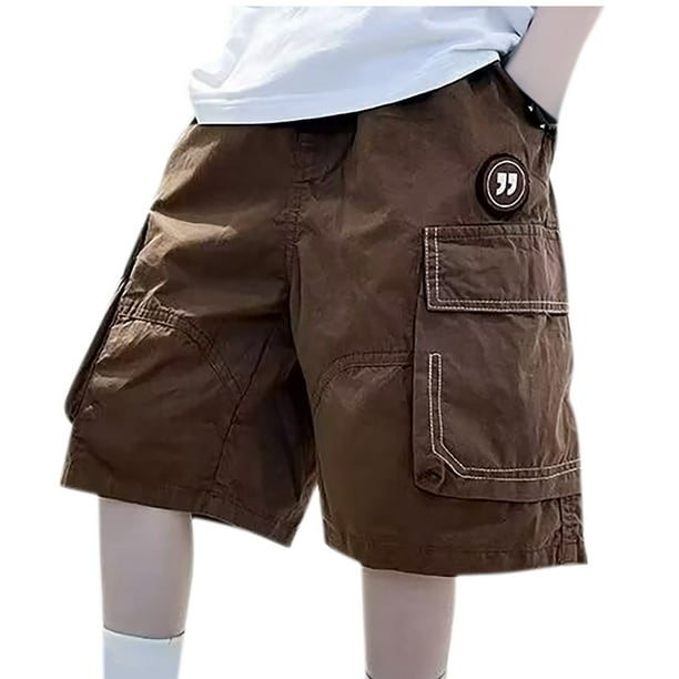 Odeerbi 3-15 Años Niños Cargo Bermudas de Algodón Pantalones Cortos de Verano Pantalones Cortos Deportivos Casual Sueltos Pantalones Cortos de Trabajo