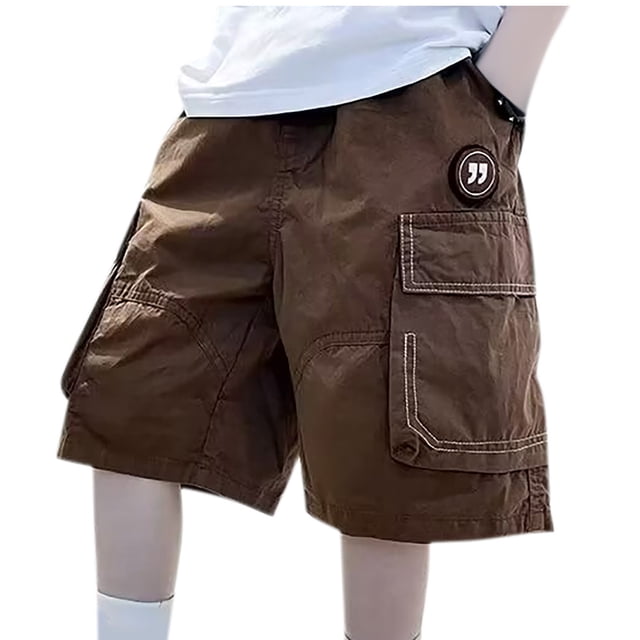 Odeerbi 3-15 Años Niños Cargo Bermudas de Algodón Pantalones Cortos de Verano Pantalones Cortos Deportivos Casual Sueltos Pantalones Cortos de Trabajo