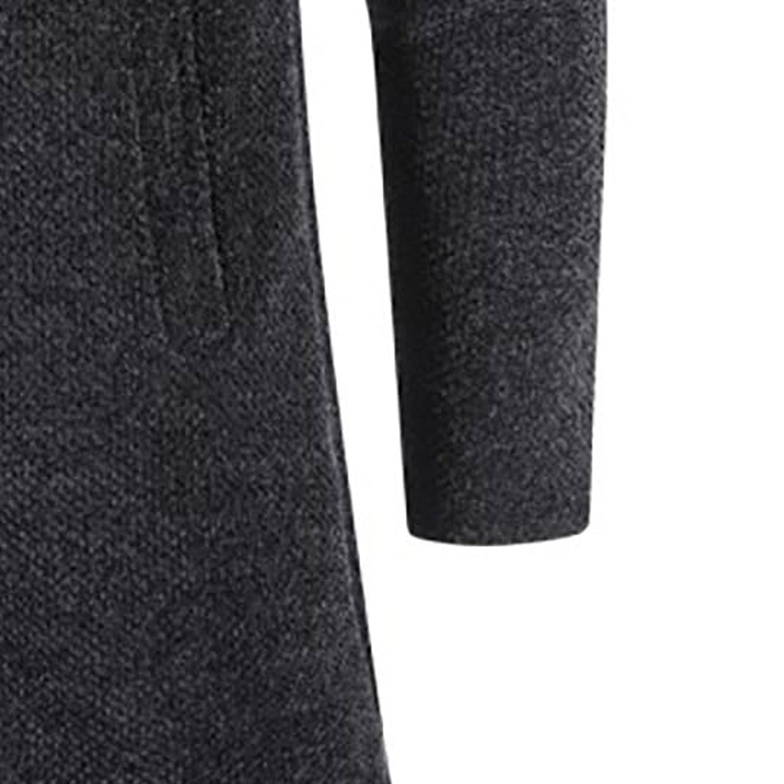 Odeerbi Trench Coats for Men Mid-length Hooded Jacket Windbreaker Solid Solor Casual Anoraks Gray
