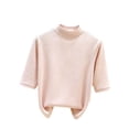 thumbnail image 2 of Ounisa Women's Oversized Crewneck Three-Quarter Short Sleeve Dropped Shoulder Pullover Spring Outfits, 2 of 5