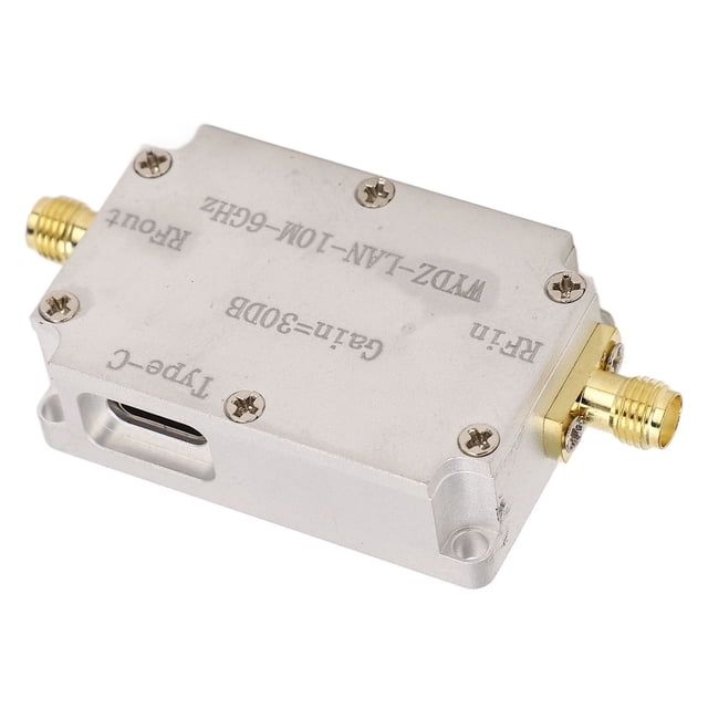 Amplificador de banda ancha RF transmisión estable Conector hembra SMA Cobertura amplia Amplificador de bajo ruido de 10 M-6 Ghz de alta ganancia para recepción ANGGREK Otros