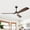 Walnut, variant on Farmhouse 60" Walnut Large Ceiling Fan with Light and Remote Indoor Outdoor Ceiling Fan for Living Room Patio