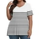 thumbnail image 2 of Camiseta de Manga Corta de Cuello en V Sólido Casual, Camisetas de Manga Corta para las Mujeres, 2 of 7