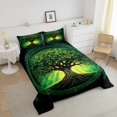thumbnail image 4 of Erosebridal Hippie Life Tree Bedding Full Comforter Set, Green Down Comforter, Mid Century Decor, Ultra Soft 3 Pieces, 4 of 8