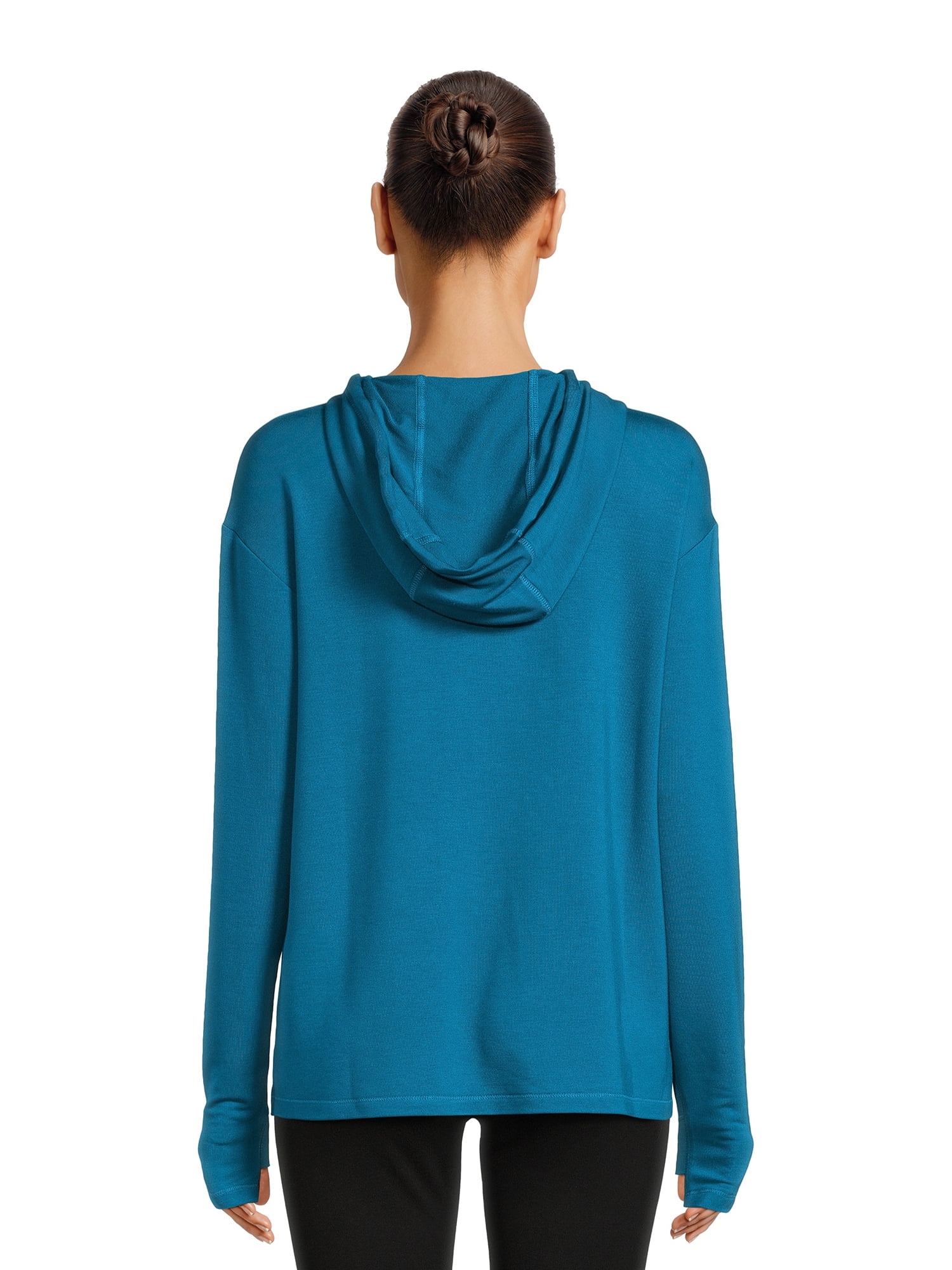 Athletic Works Women's French Terry Mock Neck Hoodie, Sizes XS-XXXL
