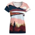 thumbnail image 5 of Mountain Lake Reflections Women's Blouse Short Sleeve Women's Top T-Shirt Spring Summer Clothes, 5 of 7