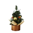 thumbnail image 2 of Christmas Tree 7.9inches Artificial Small Christmas Tree Ornament Mini Christmas Tree Flocked Tabletop Tree with Hanging Ornaments for Christmas Desktop Bedroom Home Indoor Decoration, 2 of 7