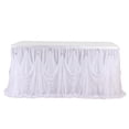 thumbnail image 3 of Crystal Tulle Table Skirt Tableware Cover Baby Shower 275x75cm, 3 of 8