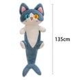 thumbnail image 2 of Shark Plush Toy Stuffed Pillow Cat Head Shark Body Soft Sleeping Pillow for Adults Kids Boys and Girls, 2 of 5
