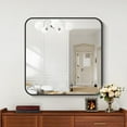 thumbnail image 4 of VONIGEE Black Bathroom Mirror 30x30 Inch, Large Square Wall Mirror with Aluminum Frame Rounded Corner, Vanity Mirror for Bathroom, Bedroom, Living Room, Entryway, Wall Mounted, 4 of 7