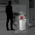 thumbnail image 7 of iTouchless SoftStep 13.2 Gallon Semi-Round Stainless Steel Step Trash Can with Odor Control System, 50 Liter Pedal Garbage Bin for Kitchen, Office, Home - Silent and Gentle Open and Close, 7 of 7