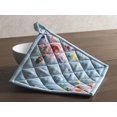 thumbnail image 4 of Ibiza 100% Cotton Set of 2 Pot Holders with Loop Heat Resistant for BBQ | Cooking | Baking | Grilling | Microwave | Barbecue | Spring/Summer (8 Inch by 8 Inch)., 4 of 8
